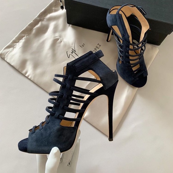 giuseppe zanotti • NEW • navy cage heels - Picture 10 of 13